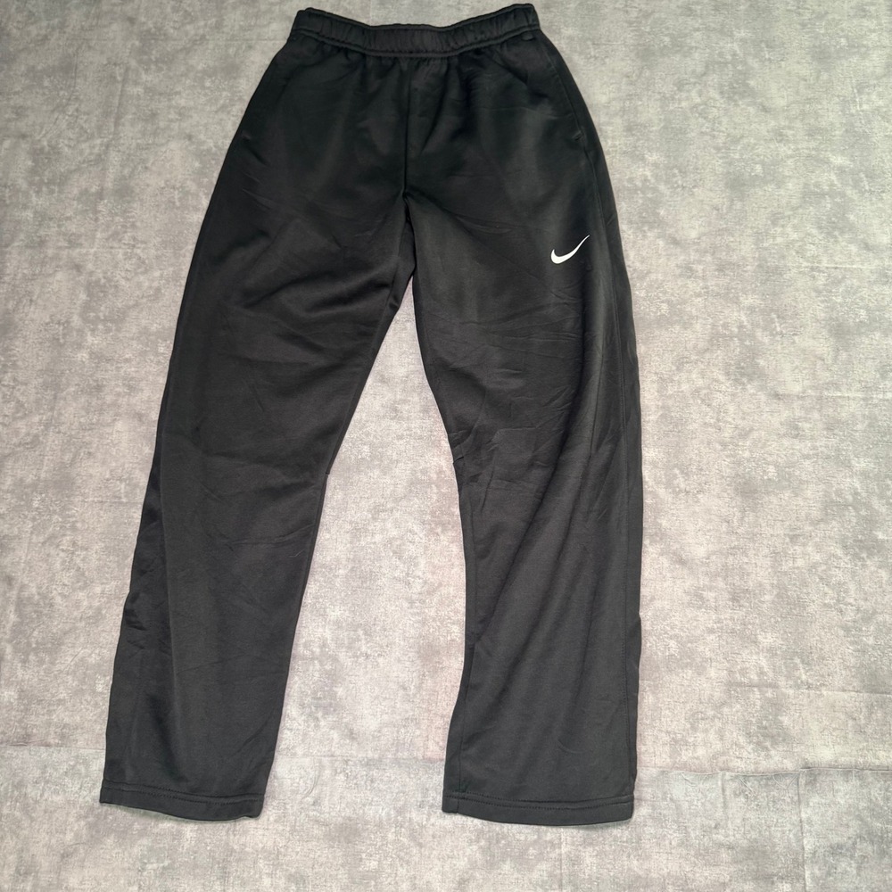 Nike Therma-FIT Mens XL Black Fleece Sweatpants Straight Leg Activewear 0434